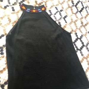 100% Cashmere Sleeveless Top with Beading